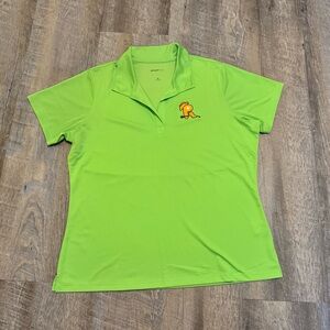 Pasadena Rodeo Ladies XL Lime Green Performance Polo Shirt Embroidered Logo